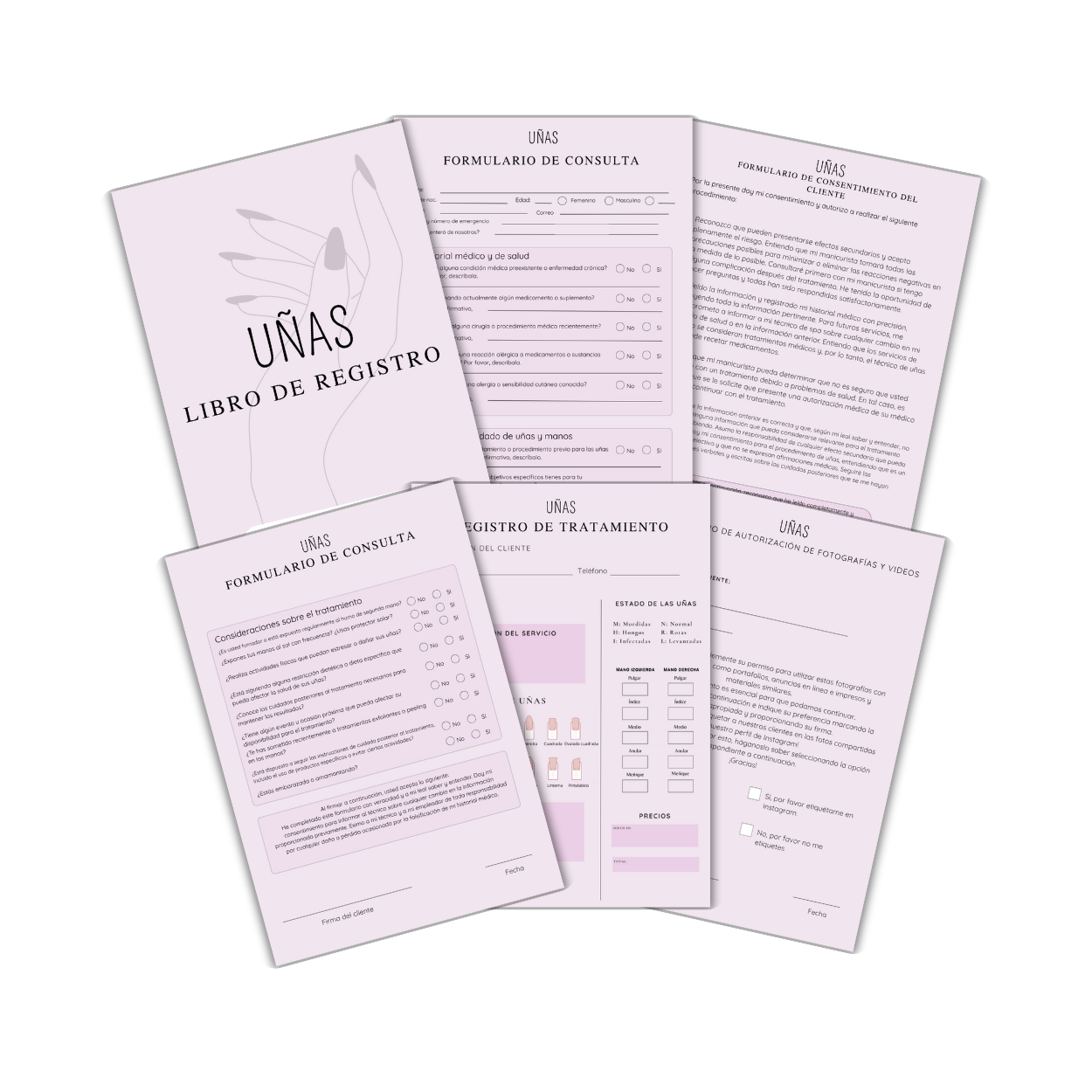 Formulario digital de Uñas