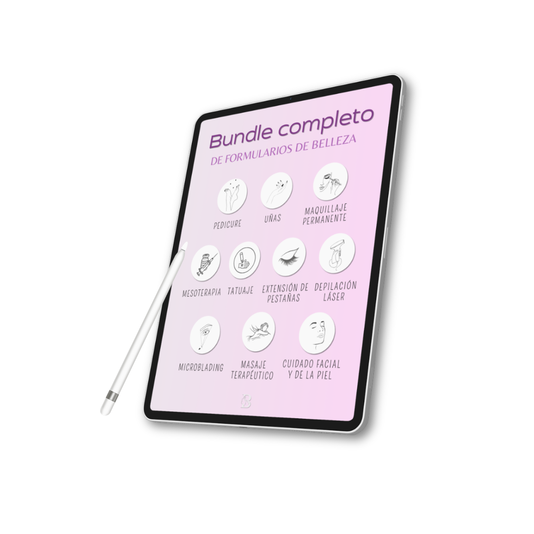 Paquete completo de formularios de belleza