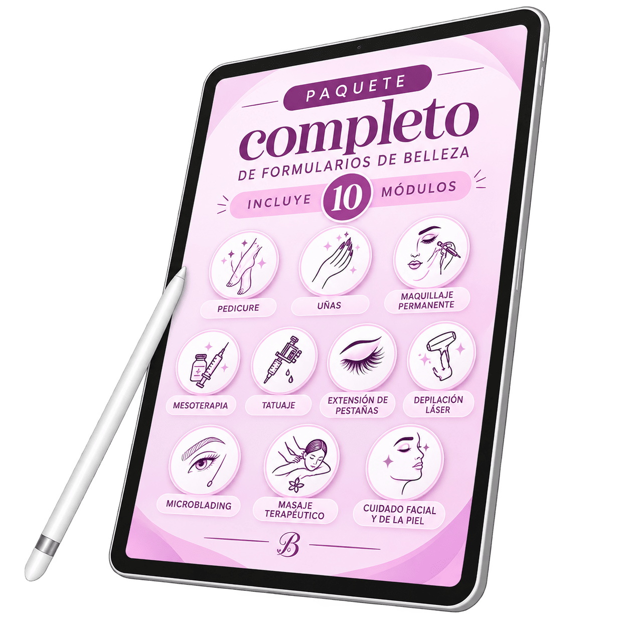 Paquete completo de formularios de belleza